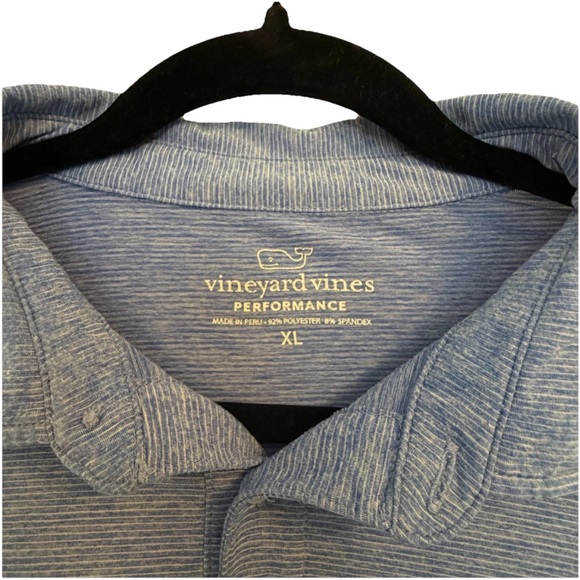 Vineyard Vines Performance Polo Men’s XL Blue Short Sleeve Whale Logo Stretch - Picture 2 of 6